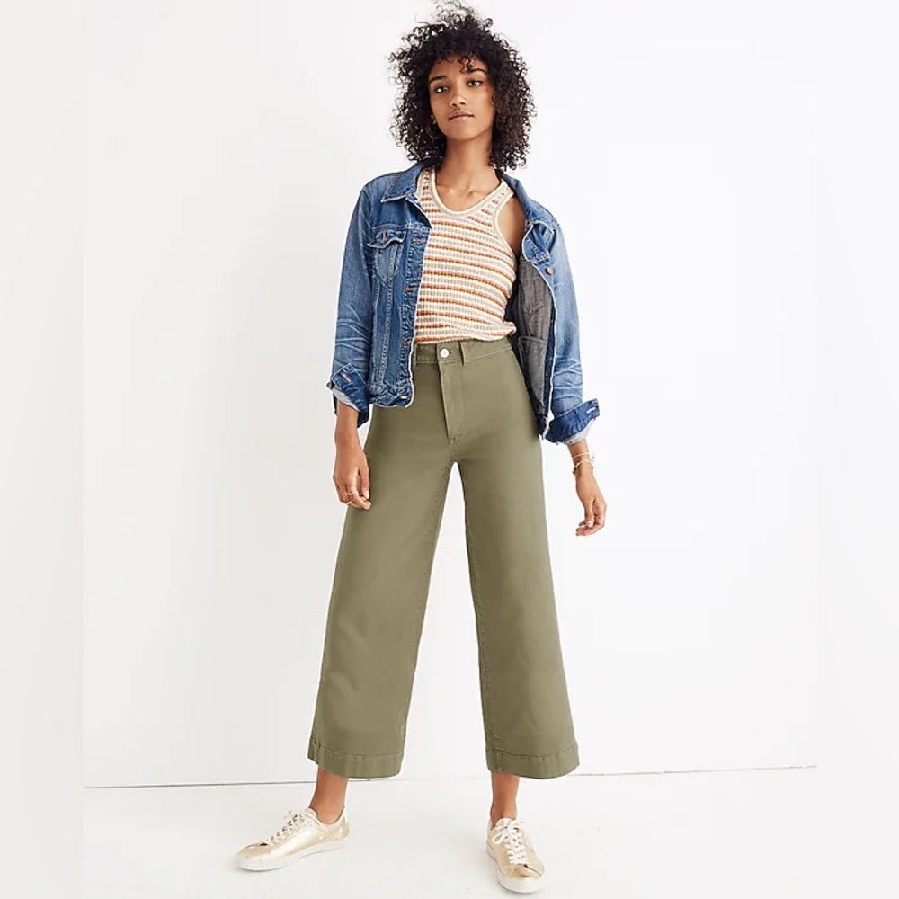 NWT Madewell Emmett Wide-Leg Crop Pants - 25 - Distant Surplus